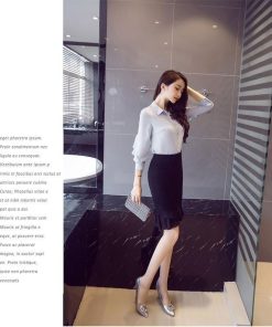 スカート | タイトマーメイドハイウエスト セクシーヒップアップ 膝丈無地 黒 オフィス 30代40代 50代 フォーマル