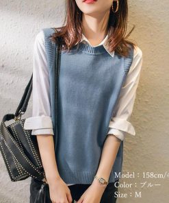 ニット・セーター | ニットベスト レディース 重ね着 上着