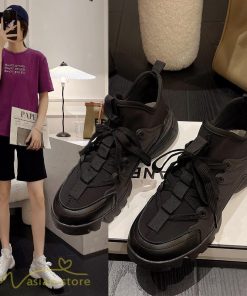 スニーカー | インソール レディース ダッドスポーツシューズ 靴 厚底 レースアップ 無地 履きやすい ハイカット 可愛い 脚長効果 歩きやすい 新作