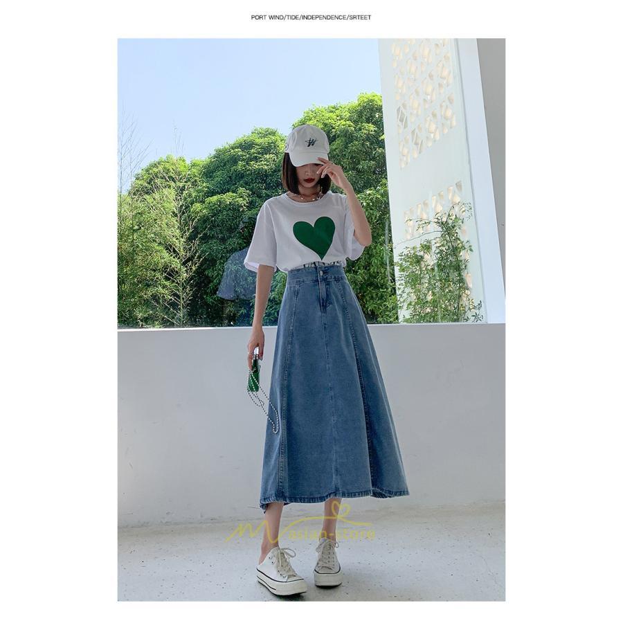 スカート | デニムロング レディース ロングボトムス フレア大きいサイズ 無地 シンプル 秋物 秋服 オシャレ キレイめ 秋冬