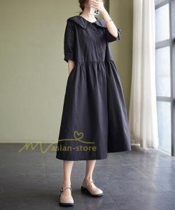 マキシ | 【大人風ロングワンピ】ワンピース レディース 夏 シンプル 無地 大人 通勤着 ロングワンピース ゆったり 20代30代40代 2022 お出かけ 着痩せ カジュアル 上品