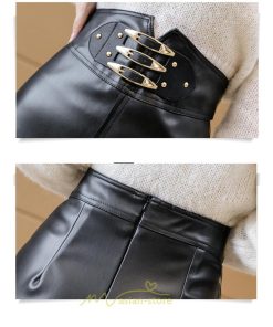 スカート | タイトタイト ロングレディース ロング丈 ひざ下 ハイウエスト レザースリット オシャレ 着痩せ かっこいい 高見え キレイめ