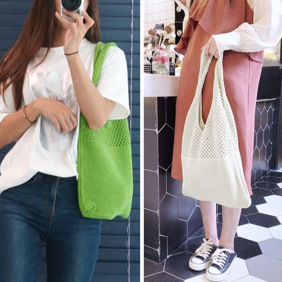 トートバッグ | ニット編み バッグ鞄かばん