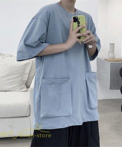 Tシャツ | メンズ 無地 カットソー 半袖 クルーネック カジュアル ポケット 半袖大きいサイズ 着回し 夏新作 サマー ルームウェア ゆったり トップス