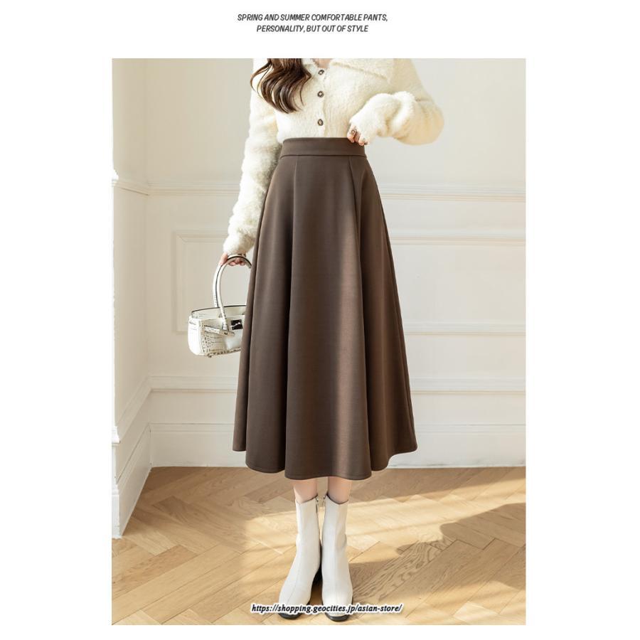 スカート | ロング秋 冬 レディース ボトムス ロング Aライン防寒 あったか 冬 暖か あたたか 秋冬 厚手 40代 30代 ラシャ 送料無料 50代