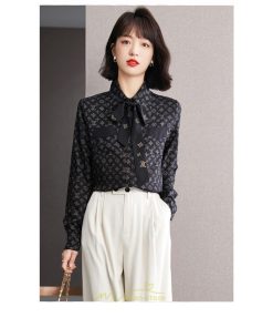 シャツ・ブラウス | シャツ ブラウス 秋冬 レディース リボン シフォン きれいめ フォーマル 春 長袖 通勤 OL オフィス ビジネス カジュアル キレイめ おしゃれ 高級感 綺麗 可愛い