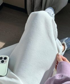 サルエルパンツ | ワッフル生地 スウェットパンツ 裏起毛