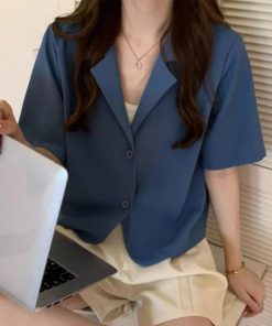 テーラードジャケット | ベーシッククロップド丈半袖ジャケット