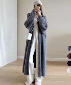 カーディガン | シャギーロングニット韓国風