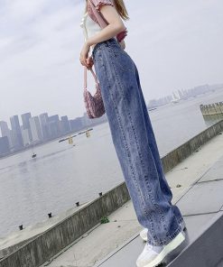 デニム | ストレートデニムパンツ ハイウエスト美脚