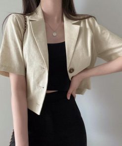 テーラードジャケット | 半袖 クロップド丈