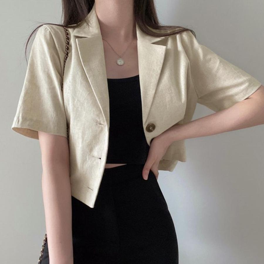 テーラードジャケット | 半袖 クロップド丈