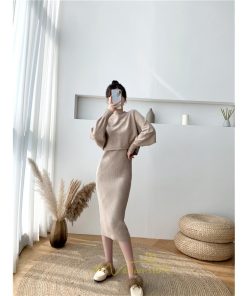 ニットワンピース | セットアップ レディース 秋冬 きれいめ ロング丈無地 20代30代40代50代 長袖 可愛い 大人 通勤 お出かけ お呼ばれ 着痩せ