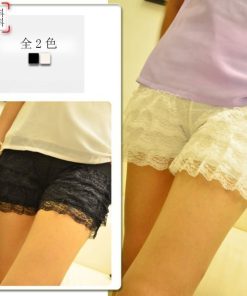 スカート | ショートパンツ インナーウェア 下着 インナーパンツ レースフリル ペチパンツ フリーサイズ カジュアル セクシー 柔らかパンツ ふりふりレース