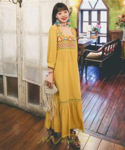 マキシ | 長袖ワンピース レディース 夏秋 コットン 10代 20代 30代 40代 50代 マキシワンピース ロングワンピース おしゃれ 着痩せ 大人可愛い 綺麗 かわいい