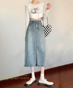 スカート | デニム マキシ夏 リゾート ロング結婚式 20代30代40代50代 カジュアル ひざ丈 ロング丈 春 キレイめ エレガント 可愛い 無地 レトロ