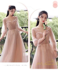 大人 | パーティードレス 結婚式 服装 ドレス フォーマル ワンピース 韓国 ロング丈 体型カバー 顔合わせ お呼ばれ 20代 謝恩会 袖あり 同窓会 40代 披露宴 成人式