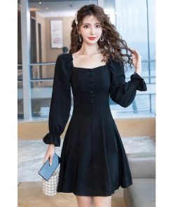 ワンピース | スクエアネック レディース黒