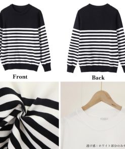 ニット・セーター | ボーダー柄 ニットセータ ラウンドネック