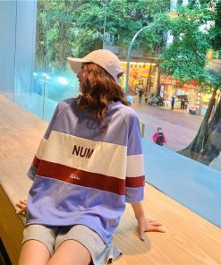 パジャマ ルームウェア | ビッグTシャツ レディーストップス ロングTシャツ ゆったりカジュアル可愛い M L XL XXL ベージュ 黒 ブルー ブラック 2020春夏ロングTシャツ