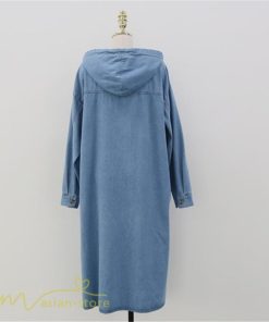 デニムワンピース | フード付き レディース デニム ワンピース 20代 30代 長袖 Aライン プルオーバー カジュアル 秋 冬 新作 40代 フリーサイズ シンプル 50代