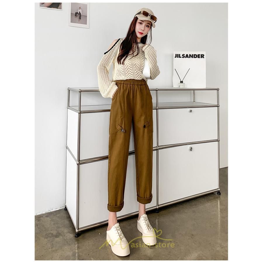 チノ・テーパード・ジョガー・スキニーパン | テーパードパンツ パンツ レディース ボトムス ストレッチ 美脚 コットン ハイウエスト 快適 楽チン 体型カバー 着痩せ 買い物 運動 部屋着 お出かけ スポーツ