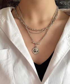 ネックレス | セット レディース ジュエリー ネックレス重ね付け シンプル シルバー アクセサリー チェーンペンダント