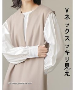 マキシ | ベストワンピース ラシャベスト ラシャワンピース ロング丈 ノースリーブ 袖なし レディース ロングベスト ワンピース 無地 大人 ラシャ スリット ポケット