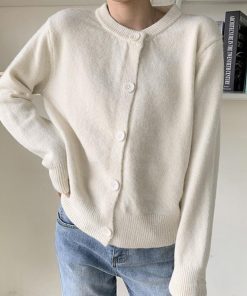 ニット・セーター | ニットトップス アウター ニットカーディガン 秋冬 長袖 無地カーデ シンプル レディース 大人かわいい ニットソー 韓国風