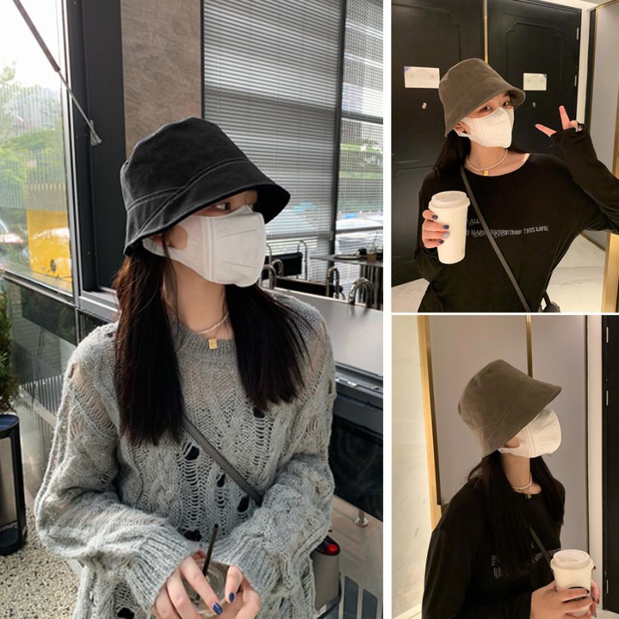 帽子 | ステッチバケットハット レディース韓国風