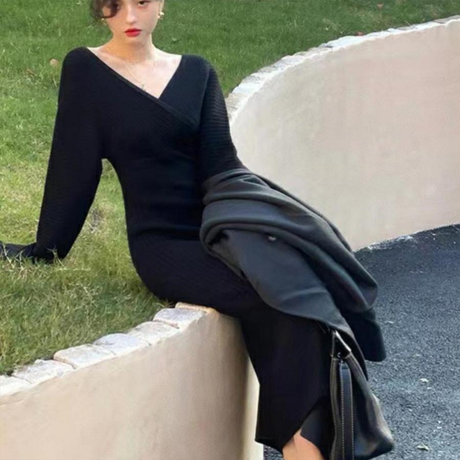 ワンピース | カシュクールニット韓国風