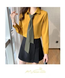 シャツ・ブラウス | シャツ ブラウス 秋冬 レディース 蝶結び きれいめ フォーマル 春 長袖 オフィス 通勤 OL シフォン リクルート エレガント お仕事 オシャレ 就活 面接 上品