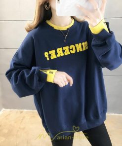 パーカー | トレーナー Tシャツ レディース 長袖 切り替え スウェット ゆったり 韓国風 トップス カジュアル 体型カバー 可愛い お出かけ 楽チン 通勤 通学