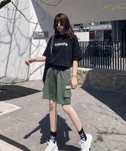 チノ・テーパード・ジョガー・スキニーパン | カーゴパンツ ショートパンツ 無地 五分丈パンツ 夏コーデ ポケット付き オシャレ ストレートパンツ 韓国風 かっこいい ゆったり 2020新制作 アメリカ風 薄手