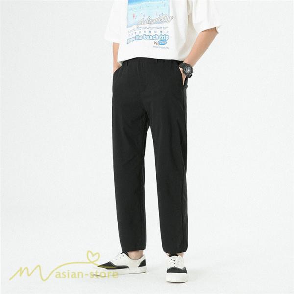 チノパン | テーパードパンツ メンズ パンツ 無地 ロング 薄手 サマーパンツ 着痩せ 上品 大きいサイズ ウエストゴム メンズパンツ 春 夏 秋 メンズスタイル お出かけ