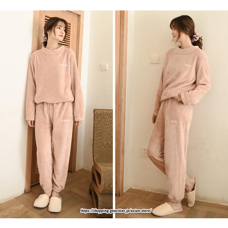セットアップ | ルームウェアルームウェア秋冬 ボアルームウェア レディース 部屋着 パジャマスーツ ナイトウェア 暖か ナイトウェア 50代 20代 30代 40代