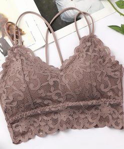 キャミソール | ナイトブラ チューブトップ ノンワイヤー カップ付き バッククロス ブラトップ 総レース レディース