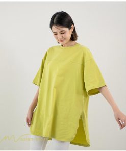 tシャツ・カットソー | カットソー Tシャツ レディース 着痩せ 無地 半袖 クルーネック おしゃれ フリーサイズ 6色展開 裾口スリット 夏新作 柔らか 体型カバー おしゃれ カジュアル