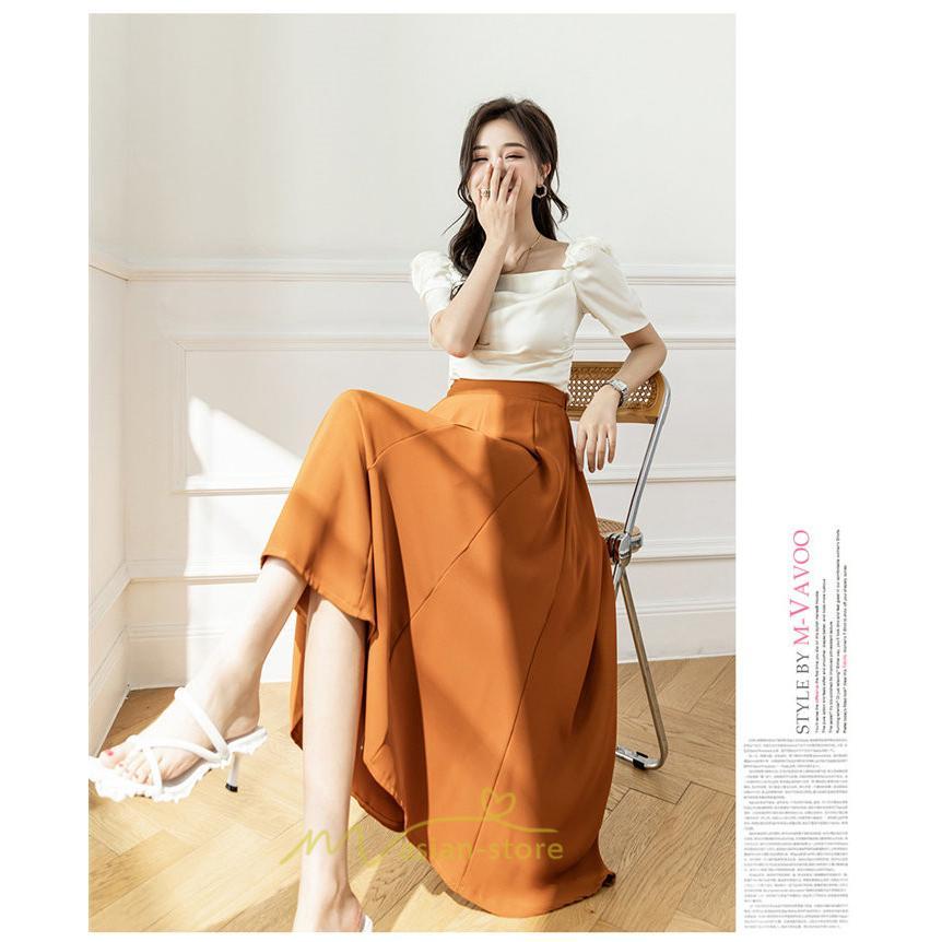 スカート | ロング丈 ボトムス レディース マキシ 上品 20代30代40代50代 カジュアル 通勤 通学 お出かけ 着痩せ 韓国風 エレガント 夏物 体系カバー 可愛い
