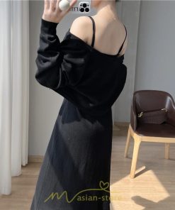 ニットワンピース | セットアップ レディース 秋冬 きれいめ ロング丈無地 20代30代40代50代 長袖 可愛い お出かけ 大人 通勤 韓国風 着痩せ