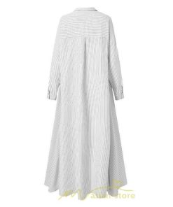 マキシ | Tシャツワンピース ワンピース 長袖 レディース 春 大きいサイズ きれいめ シャツワンピース ロング丈 マキシ丈 おしゃれ 可愛い ボーダー柄 綿麻 通勤 大人