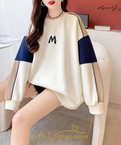 パーカー | トレーナー Tシャツ ロングT レディース トップス 切り替え 長袖 プルオーバー スウェット 麻 コーデ 秋 冬 スポーツ お出かけ アウトドア 通勤 春