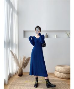 ニットワンピース | ワンピース 秋 秋服 レディース ニット ロングワンピース ロング 長袖 冬 冬服 Aライン 着痩せ 大人上品 お出かけ デート エレガント 送料無料 20代30代40代