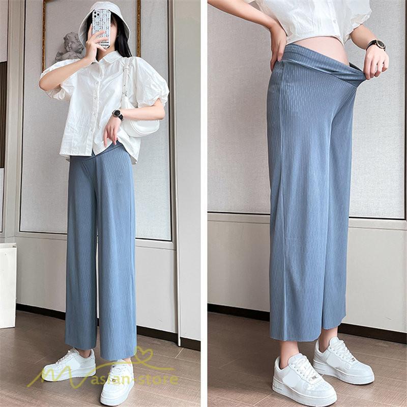 パンツ レギンス | マタニティ パンツ レディース 着痩せ 上品 マタニティウェア ローウエスト ワイドパンツ マタニティパンツ 妊婦服 夏服 薄手 サマーパンツ お出かけ 9分丈 夏