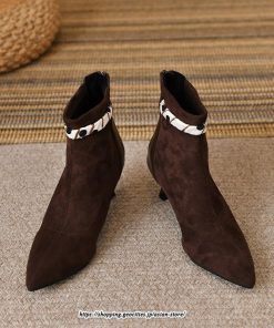 ブーツ | ブーティ ショート レディース ピンヒール 痛くない ファスナー 疲れない 歩きやすい 暖かい 秋冬 飾り 外出 お出かけ デート 女子会 二次会