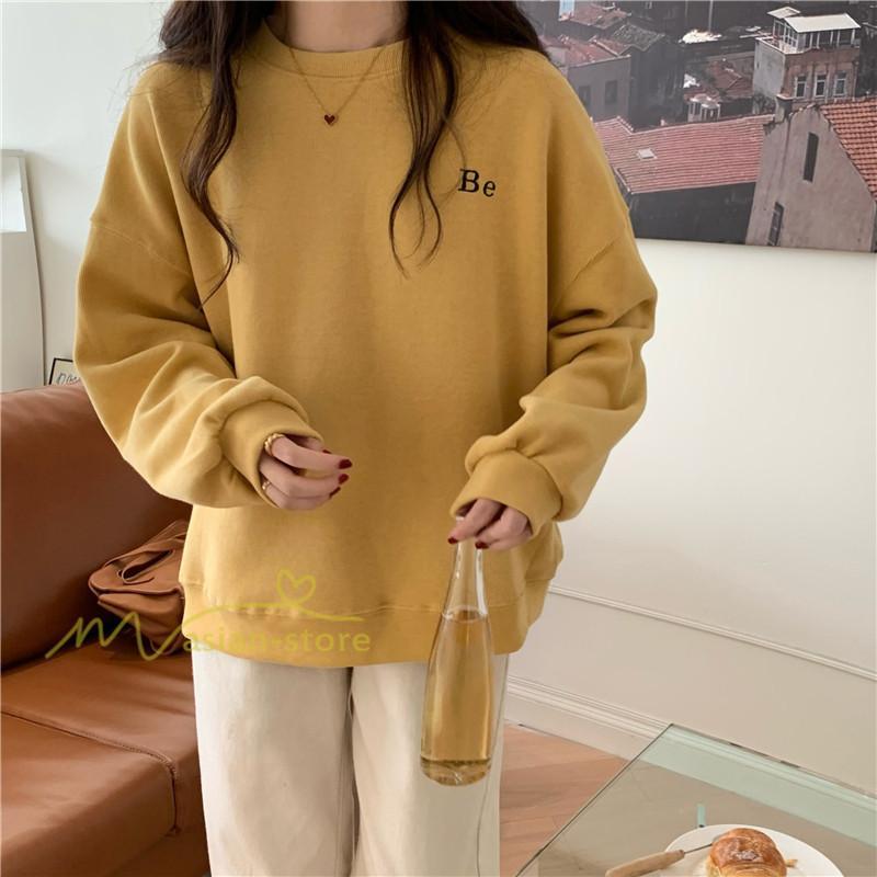パーカー | トレーナー 長袖 刺繍 レディース スウェット 長袖トレーナー シンプル 20代 30代 フリーサイズ 7色 カジュアル ゆったり コーデ 秋冬 大人 50代 40代