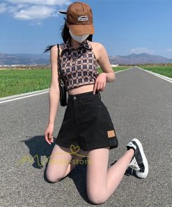 ショートパンツ | ゆったり Aライン デニム デニムパンツ ショートデニム ショーパン 短パン レディース ショート丈 ボトムス ロールアップショートパンツ パンツ