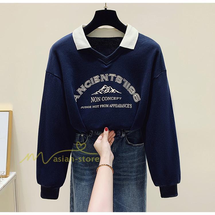 パーカー | トレーナー レディース レイヤード風 ピリンと 可愛い 長袖トレーナー スウェット 着痩せ 長袖 カジュアル 大きいサイズ コーデ 着回し 新作 トップス 秋冬