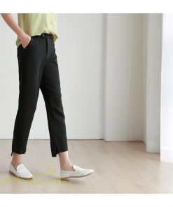 スラックス | ボトムス 夏 レディース 着痩せ 日常感 ゆったり OL ハイウエスト カジュアル ビジネスパンツ オフィス パンツ フォーマル 夏コーデ 9分丈 おしゃれ