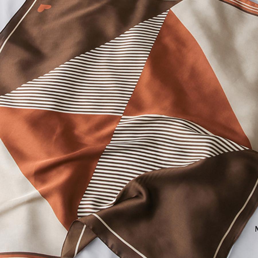 その他小物 | シルク風スカーフ 首巻き 配色バンダナ